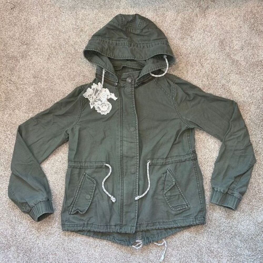 Anthropologie Daughters of the Liberation Green Utility Jacket Size Small‎